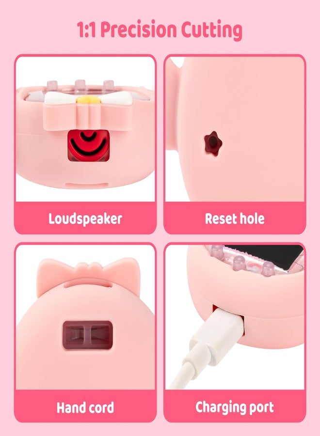 BUBBLELOGUS Angel Wing Protective Case for Tamagotchi Uni, Soft TPU Silicone Cover with Faceplate & Star Dust Plug, Anti-Scratch & Waterproof (Pink) - Image 3